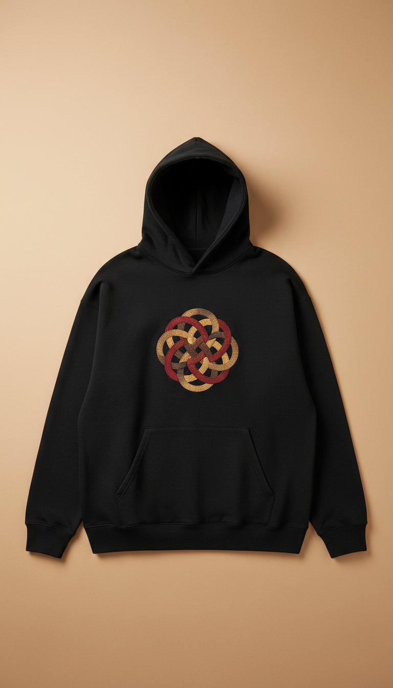Heritage Black Oversized Hoodie